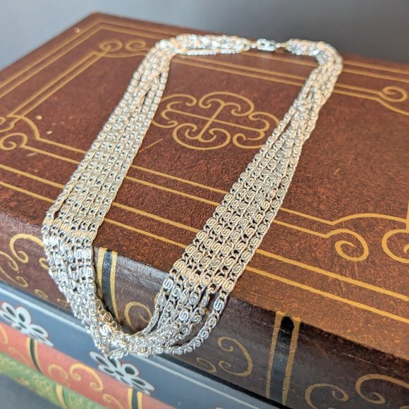 Vintage Sarah Coventry Silver Chain Choker Necklace - Picture 2 of 8